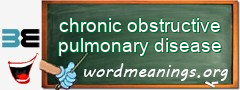 WordMeaning blackboard for chronic obstructive pulmonary disease
